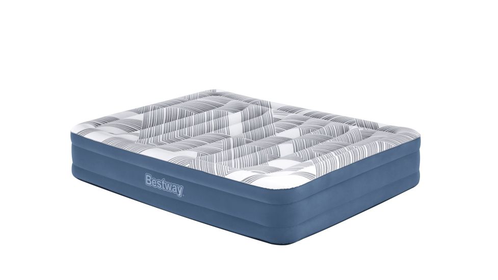 Ліжко надувне з вбудованим насосом 220V Bestway 6712Y Tritech Fashion Flock