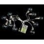 Гірлянда Лампочки 40мм на батарейках+USB 10 LED, 3м теплий білий