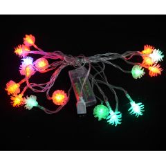 Гірлянда Фігурки 20 LED Шишка на батарейках (+USB) 5м, мульті