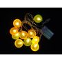 Гірлянда Фігурки Фрукти на батарейках 10LED+USB, 3м, теплий білий