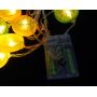 Гірлянда Фігурки Фрукти на батарейках 10LED+USB, 3м, теплий білий