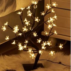 Світильник міні дерево 30см Квіти 24Led USB - 220B
