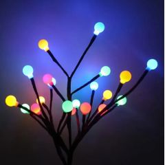 Світильник міні дерево 30см Кулі кольорові 24Led