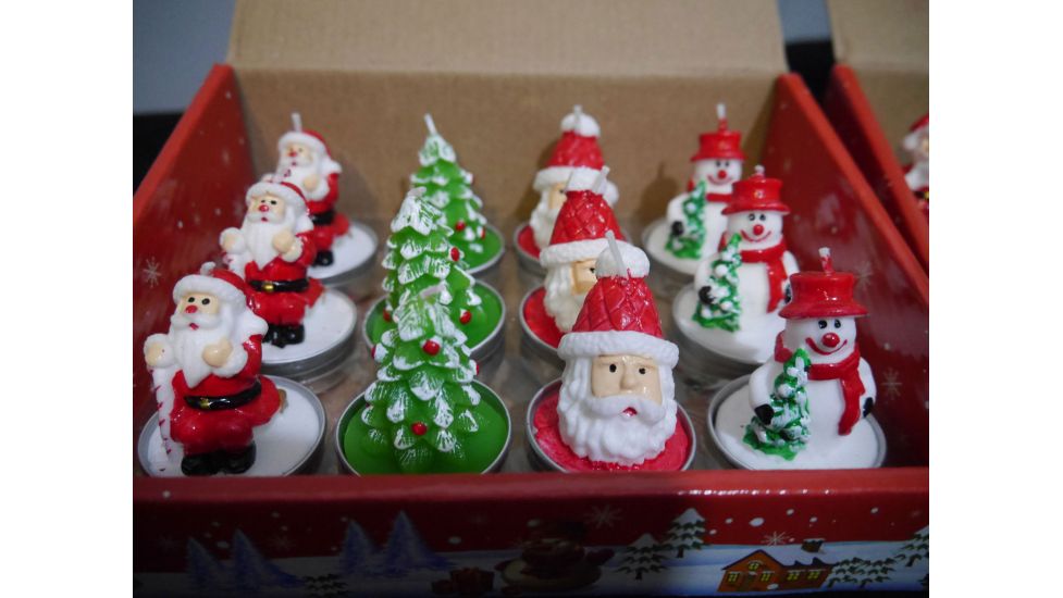 Набір новорічних свічок Merry Christmas 4шт