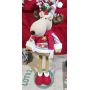Фігура м'яка новорічна Олень на телескопічних ніжках 70см