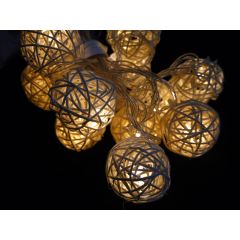 Гірлянда ротангова біла 12Led 4м