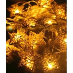 Гірлянда Зірки ротангові 12Led 4м