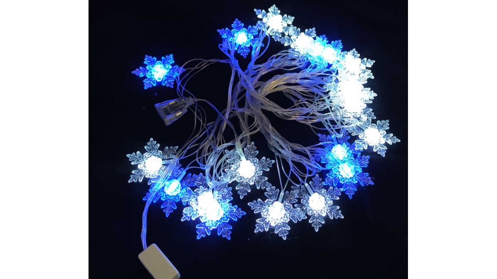 Гірлянда фігурки 20Led Сніжинка велика, 5м, білий