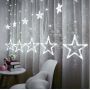 Гірлянда-штора зірочки 12шт, 3*1м