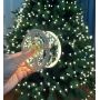 Гірлянда роса на котушці 500-1000Led 50-100м зелений провід+пульт, теплий білий