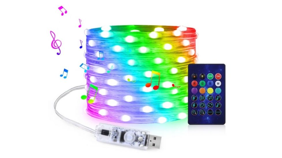 Smart-twin роса 100-200Led 10-20м usb,пульт,210режимів смартфон,rgb