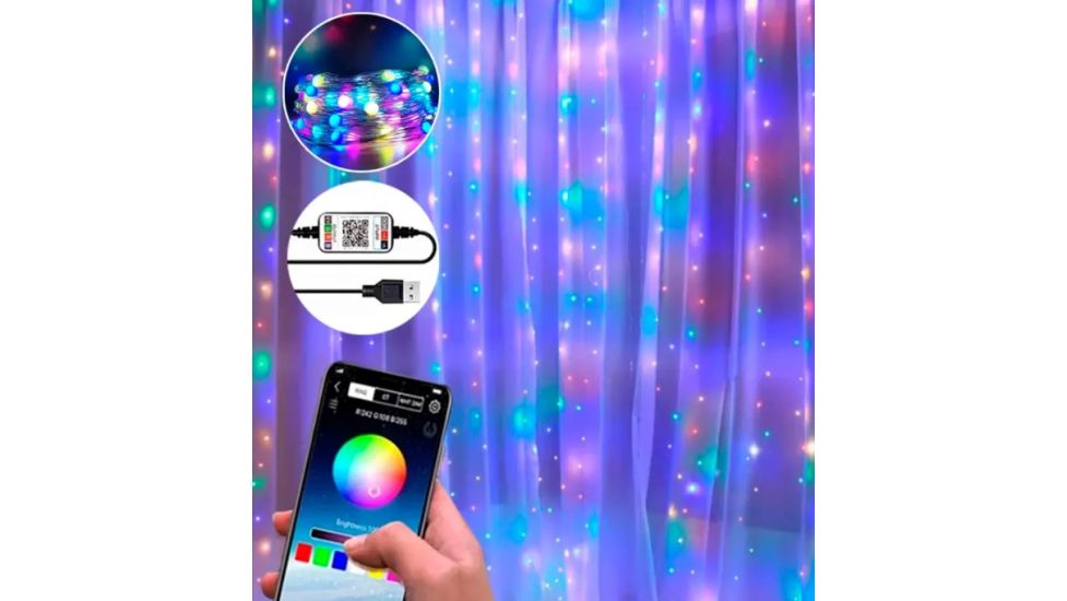Smart Tvinkly штора-роса 200-300Led 3*2м usb, керування смартфоном, rgb