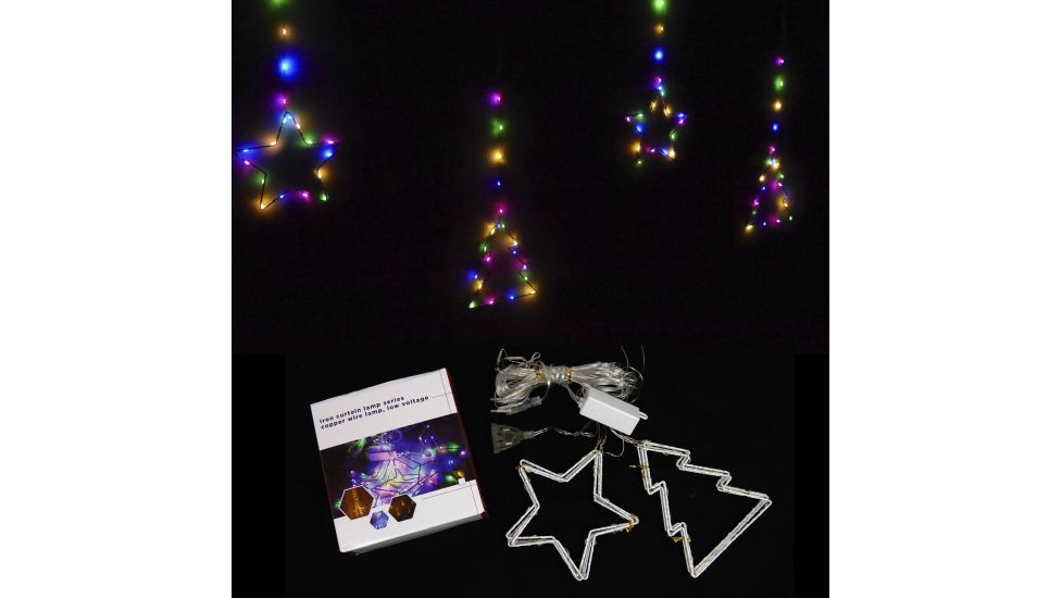 Гірлянда штора-роса Ялинка/зірка 200Led 3*1м
