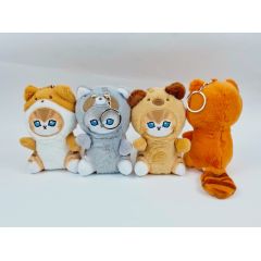 М'яка іграшка-брелок Котик в костюмі 12см