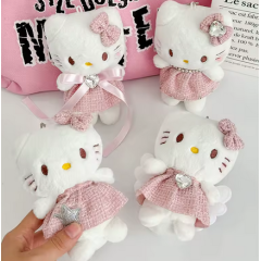 Дитяча м'яка іграшка-брелок Hello Kitty в спідничці 12см