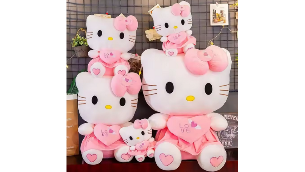 Дитяча м'яка іграшка Hello Kitty з серцем