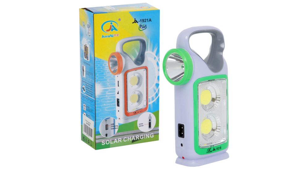 Ліхтар-прожектор Solar Charching акумулятор+батарейки 3W+2Cob JA-1921B