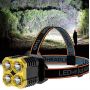 Ліхтар Panther 4 smd Led налобний headlamp PT-5208 USB зарядка Dragon Eyes